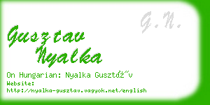 gusztav nyalka business card